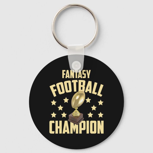 Fun Fantasy Football Champion Draught Party  Keychain (Front)