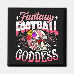 Fun Fantasy Football Goddess Flower Helmet Women Magnet