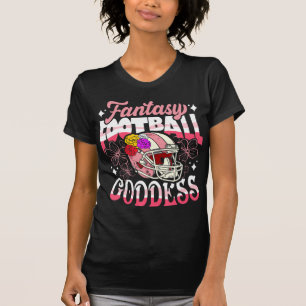Fun Fantasy Football Goddess Flower Helmet Women T-Shirt