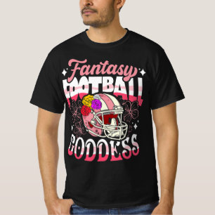 Fun Fantasy Football Goddess Flower Helmet Women T-Shirt
