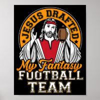 Fun Fantasy Football Jesus Drafted My Team Men Wom
