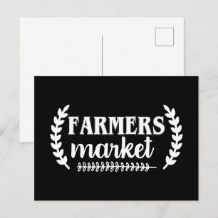 Fun Farmers market word art Produce Postcard