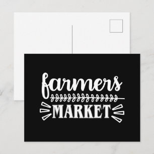 Fun Farmers market word art Produce  Postcard