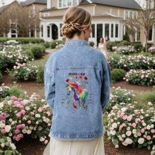 Fun Fashion Unicorn Denim Veste