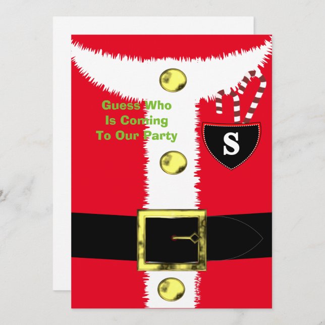 Fun Father Christmas Peronalized Invitation (Front/Back)