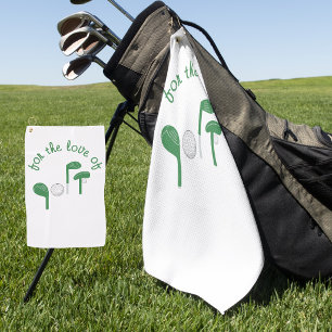 Fun Father’s Day For the Love of Golf Typography Towel