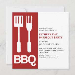 Fun Father's Day BBQ Party Invitations