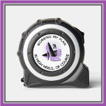 Fun Fem Purple Glam Heels Monogram 1<br><div class="desc">Have fun with this one -- though it truly is an important message -- delivered perhaps just a bit "tongue in cheek" -- change and also add your monogram -- makes this wonderful tape measure a great gift for many occasions -- from Mother's Day to Christmas to Birthdays -- and...</div>