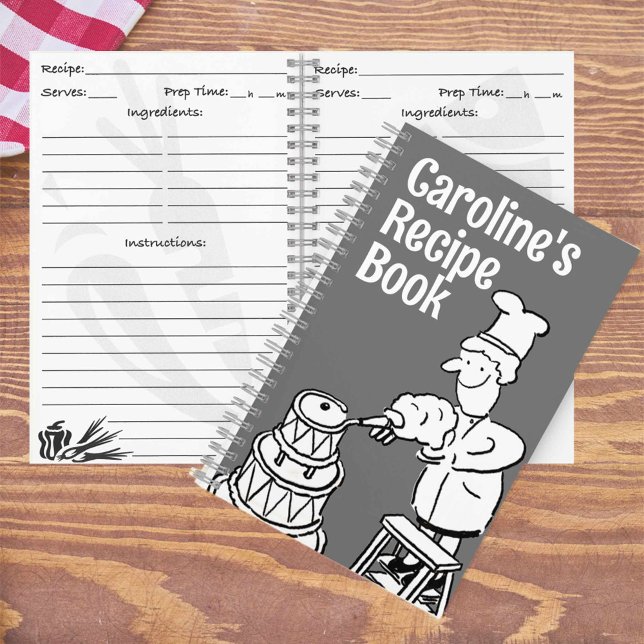 Fun Female Cook Decorating Cake Recipe Notebook (Creator Uploaded)