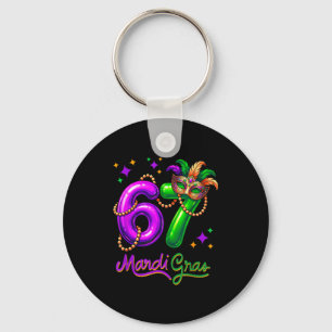 Fun Festive 67 Mardi Gras Party Balloons Beads Mas Keychain
