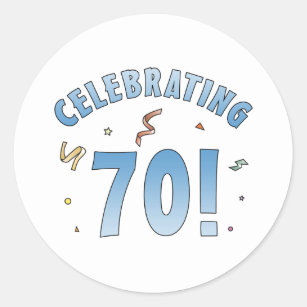 70th Anniversary Stickers | Zazzle CA