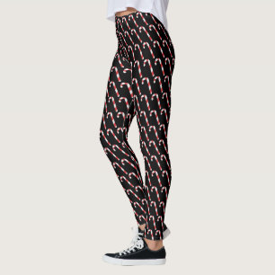 Fun, festive candy canes leggings