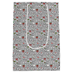 Fun Festive Christmas Cows Medium Gift Bag