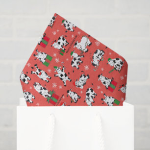 Fun Festive Christmas Cows Tissue Paper