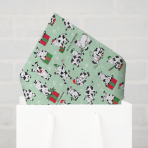 Fun Festive Christmas Cows Tissue Paper
