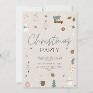 Fun Festive Christmas Party Invitation 