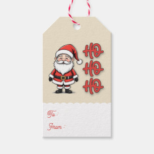 Fun Festive Santa Claus Ho Ho Ho Christmas Gift Tags