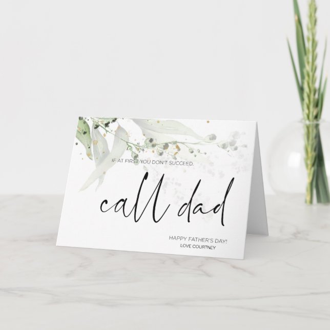 Fun Fête des pères Cadeau Appel Papa carte de fill (Devant)
