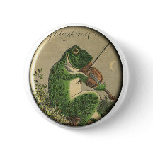 Fun Fiddling Frog Button