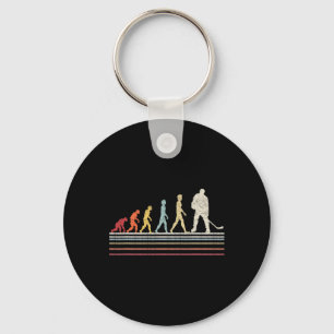 Fun Field Hockey Evolution Of Man Sport Retro Vint Keychain