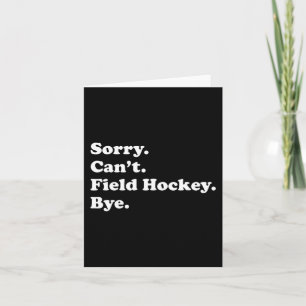Fun Field Hockey Gift for Men Women Boys or Girls Card