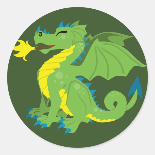 Fun Fiery Dragon Stickers (Front)