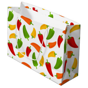 Fun Fiesta Chili peppers fun large gift bag