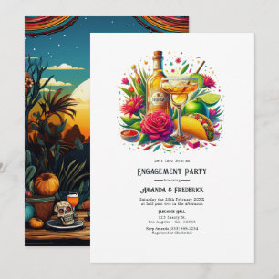 Fun Fiesta Let's Taco 'bout an Engagement Party Invitation