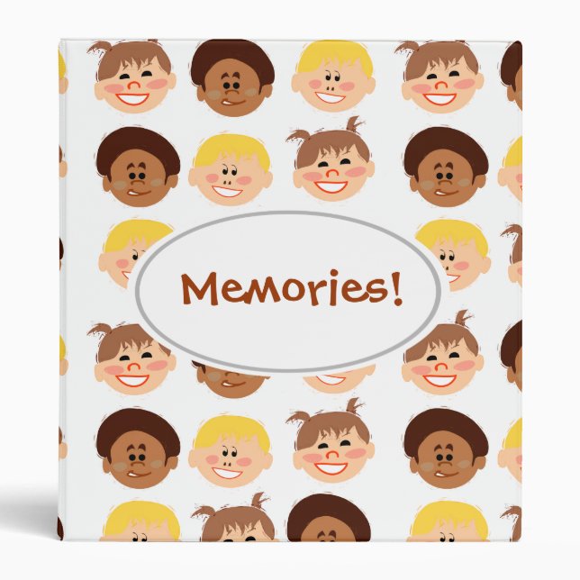 Fun Fifties Vintage Kids Custom Art Binder (Front)