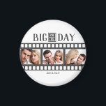 Fun Film Wedding Add 3 Photos Magnet<br><div class="desc">For the couple who loves to take photos,  this special wedding magnet features a fun film screen / movie aesthetic. Add your special month and day to the front centre. Choose 3 (three) of your favourite photos. Your names are also featured. Use the template to customize.</div>