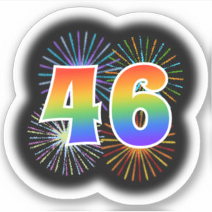 Fun Fireworks + Rainbow Pattern "46" Event #