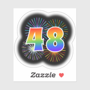 Fun Fireworks + Rainbow Pattern "48" Event #