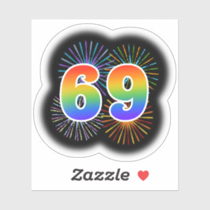 Fun Fireworks + Rainbow Pattern "69" Event #