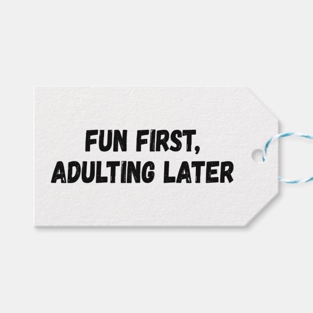 Fun First Adulting Later Gift Tags (Front (Horizontal))