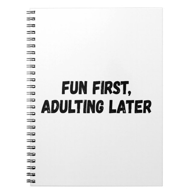 Fun First Adulting Later Notebook (Front)