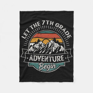 Fun First Day Of School Let The 7th Grade Adventur Fleece Blanket
