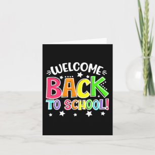 Fun First Day of School Teacher Welcome Back To Sc Card