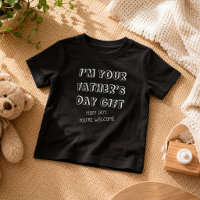 Fun First Father's Day Gift from Kids Humour Black