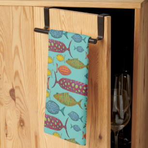 Fun fish  kitchen towel