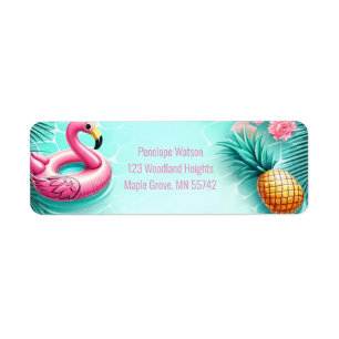 Fun Flamant rose et ananas Summer Pool Party