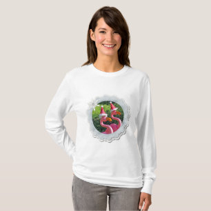 Fun Flamingo Christmas T-shirt! T-Shirt