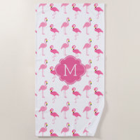 Fun Flamingos Pattern Monogrammed