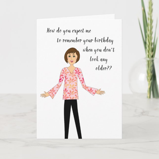Fun Flattering Add Name Belated Birthday Greeting Card (Front)