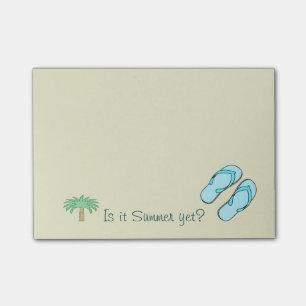 Fun Flip Flops Palm Tree Summer Yet Post-it® Notes