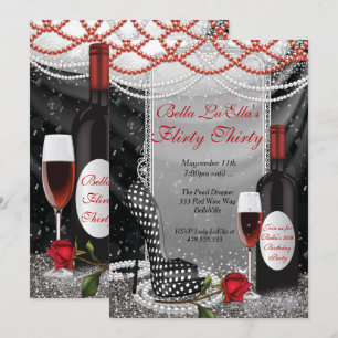 Fun Flirty Anniversaire Fête Invitations