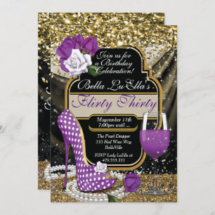 Fun Flirty Anniversaire Fête Invitations