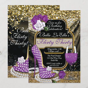 Fun Flirty Anniversaire Invitations