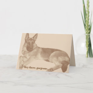 Fun & Flirty German Shepherd Valentine's Day Card