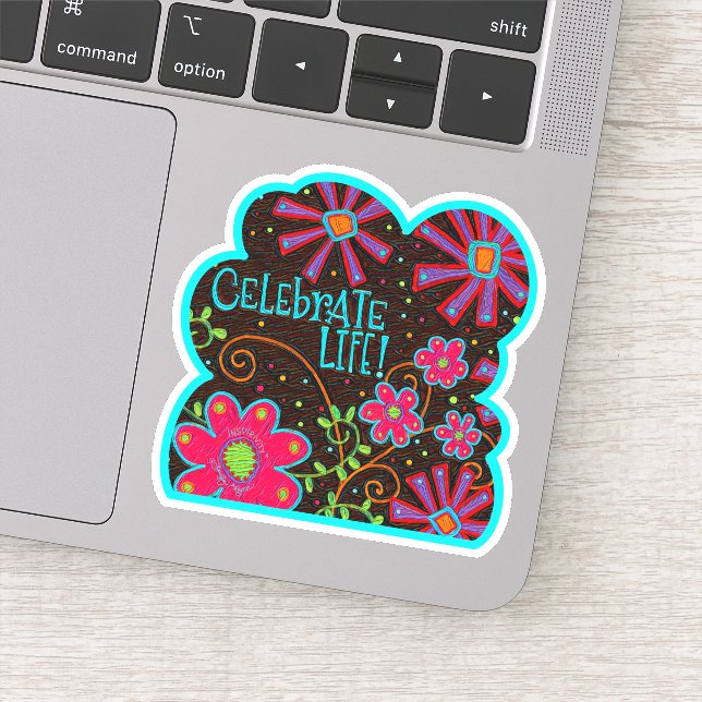 Fun Floral Celebrate Life Fun Colourful Inspirivit (Detail)