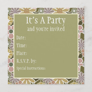Fun Floral Invitation